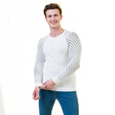 Grey and White European Wool Luxury Zippered With Sweater Jacket Warm Winter Tailor Fit